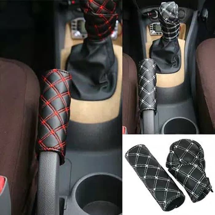 Set Sarung Persnel Knob Handrem Mobil Cover Persnel Rem Tangan Manual Murah