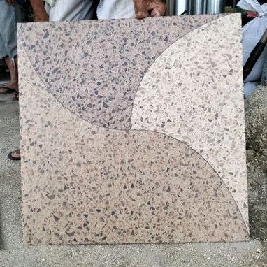 KERAMIK LANTAI GARASI ANTI SLIP ATENA TILES 50x50 ALPHARD MEDIUM BROWN KW 1