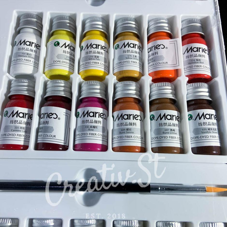 

[PROMO NC038] Maries Fabric Paint 24 Color SET Cat Kain Dijual