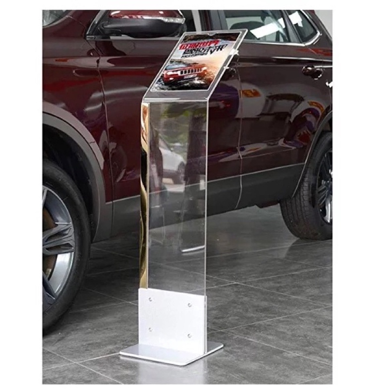 

Standing acrylic papan iklan brosur pengumuman