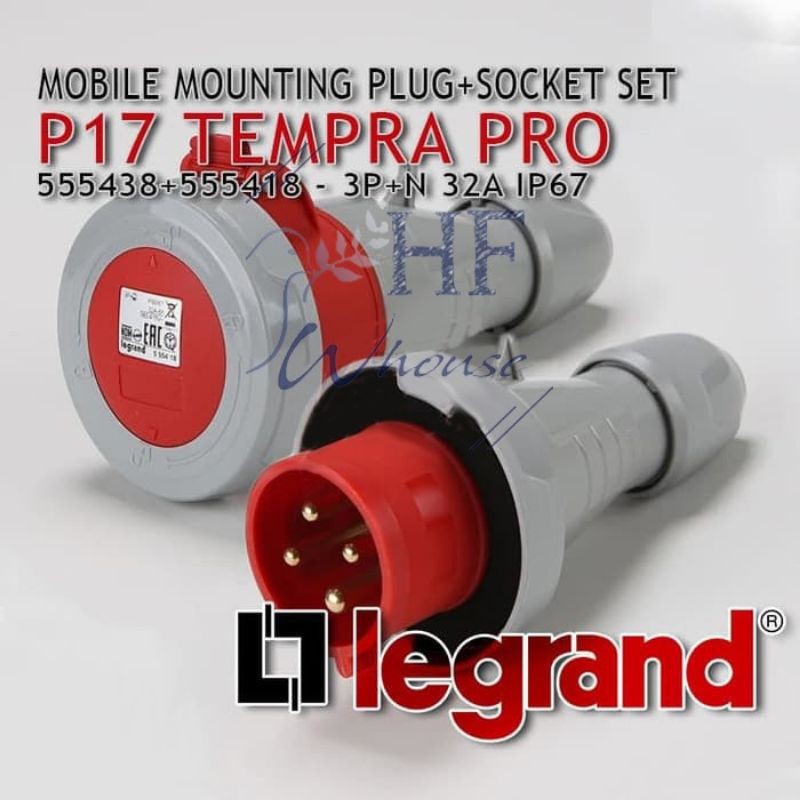 Legrand Set Mobile Mounting + Plug 32A 3P+E 4Pin IP67