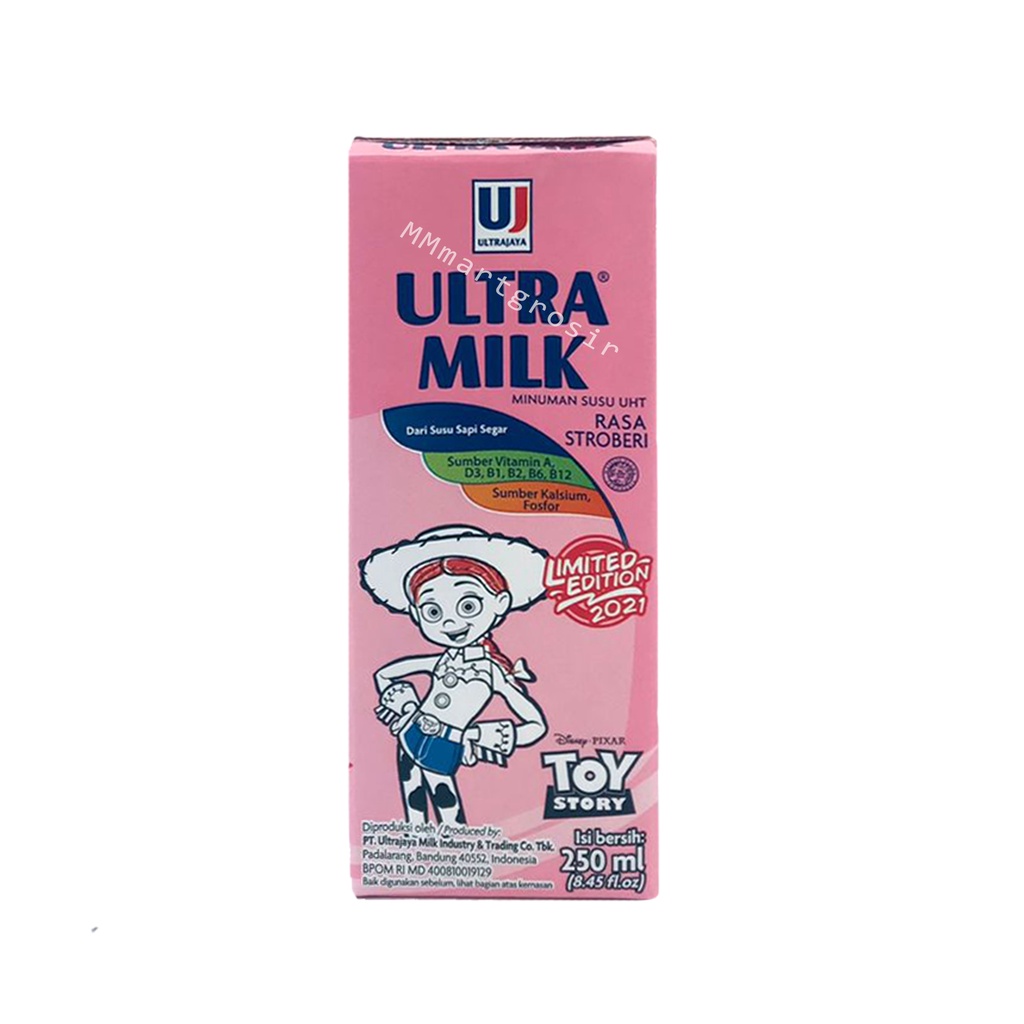 Susu / Susu ultra / UHT / Putih / Coklat / Stroberi / 250ml