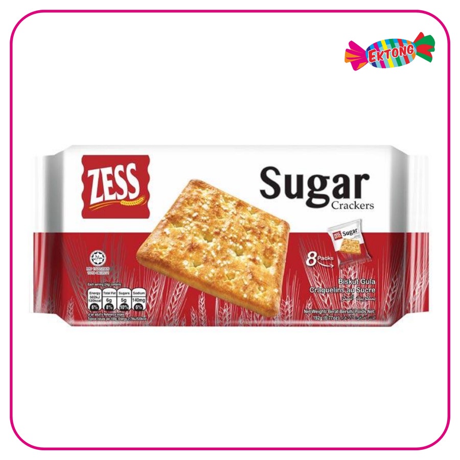 

ZESS SUGAR CRACKERS 192 GR / 8 PACKS ( GABIN MANIS )