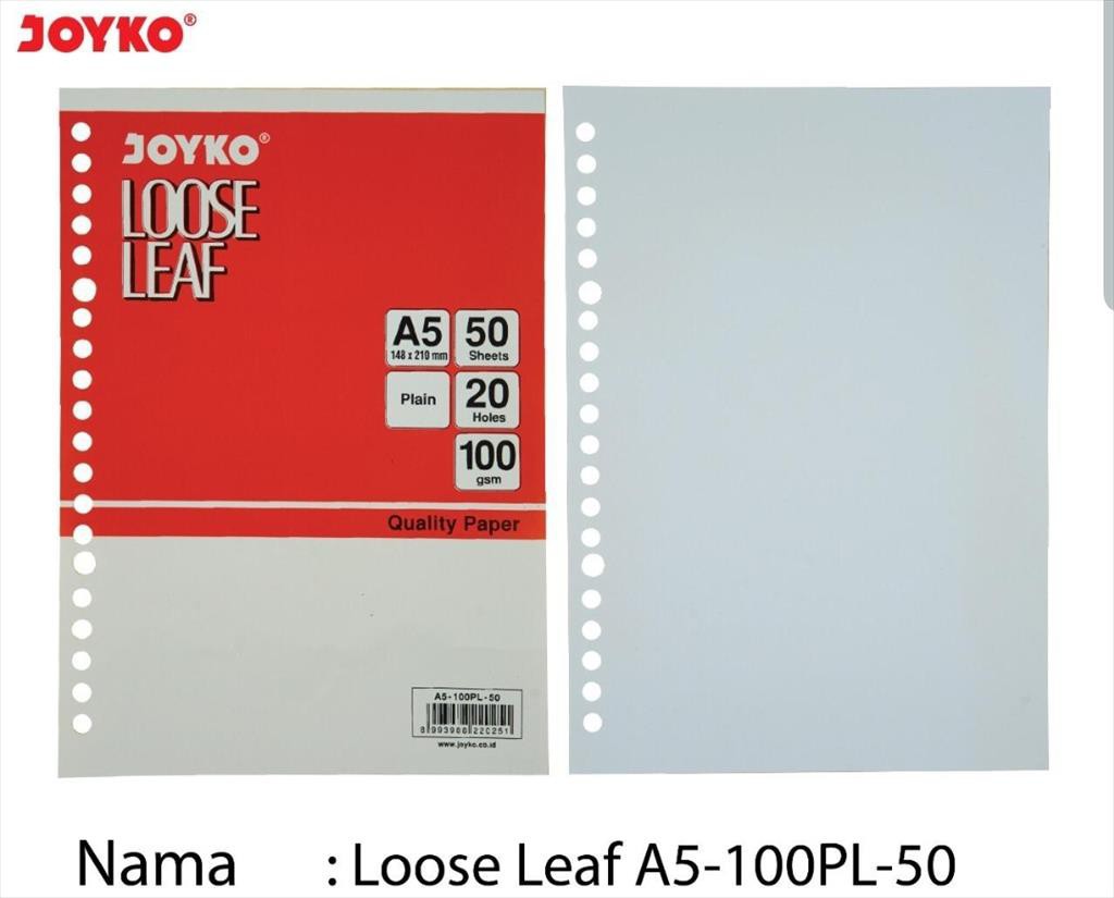 

Isi file Polos (Tanpa Garis) A5 50 lbr Joyko (PACK)
