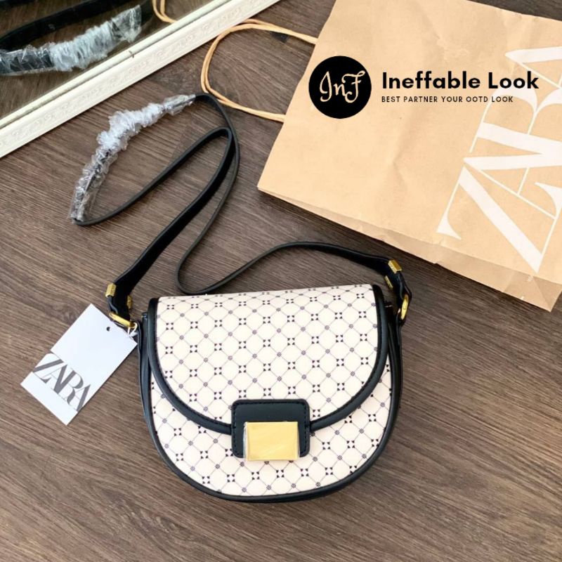 TAS ZARA EMBOSSED WHITEBAND TERBARU TAS WANITA ZARAA4 SOLDERBAG FASHION SIMPLE MOTIF STYLE tas selem
