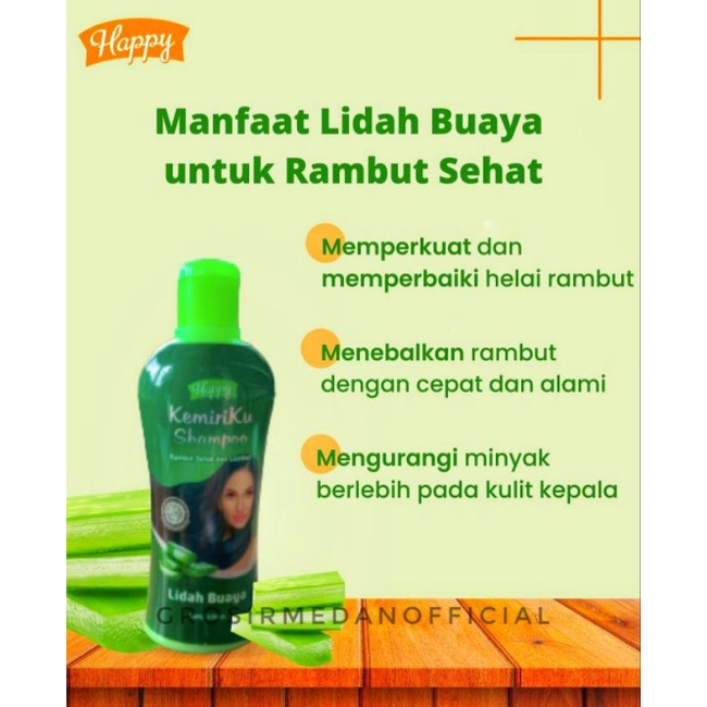 HAPPY KEMIRIKU - LIDAH BUAYA - SHAMPOO HAIR LOTION TONIC HAIR SPRAY MINYAK KEMIRI MINYAK ZAITUN MINTMYAK LIDAH BUAYA