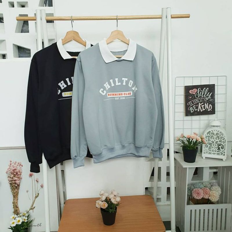 CHILTON COLAR SWEATER - sweater terbaru/crewneck/trendy/unisex/bahan fleece