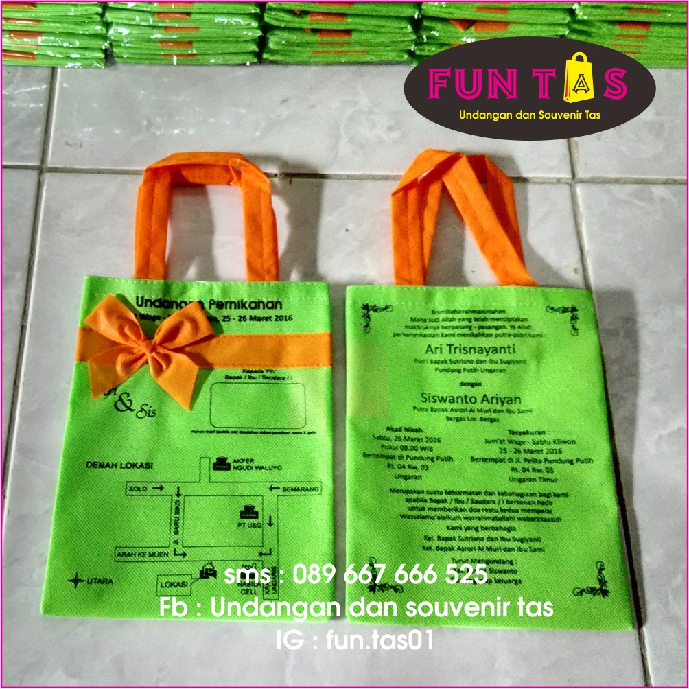 

Undangan Tas Spunbond Polos mini uk 17x23