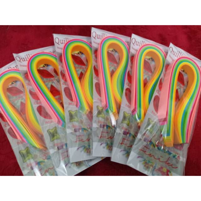 

Kertas Paper Quilling Light Series 1 cm / Kertas Origami / Kertas Bintang