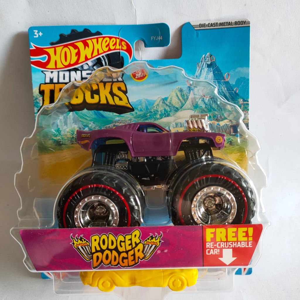 Hot Wheels Hotwheels Monster Trucks Truck Treasure Hunt Rodger Dodger Ungu Purple