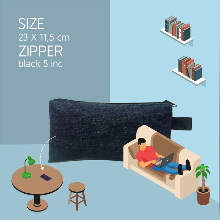 

dompet denim, tempat pensil denim, bahan jeans, belanja dan harian