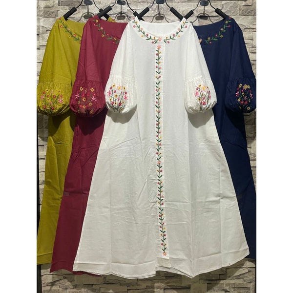 MC- Gamis Katun Bordir Premium Belvany Maxy by Marsella Fashion Solo