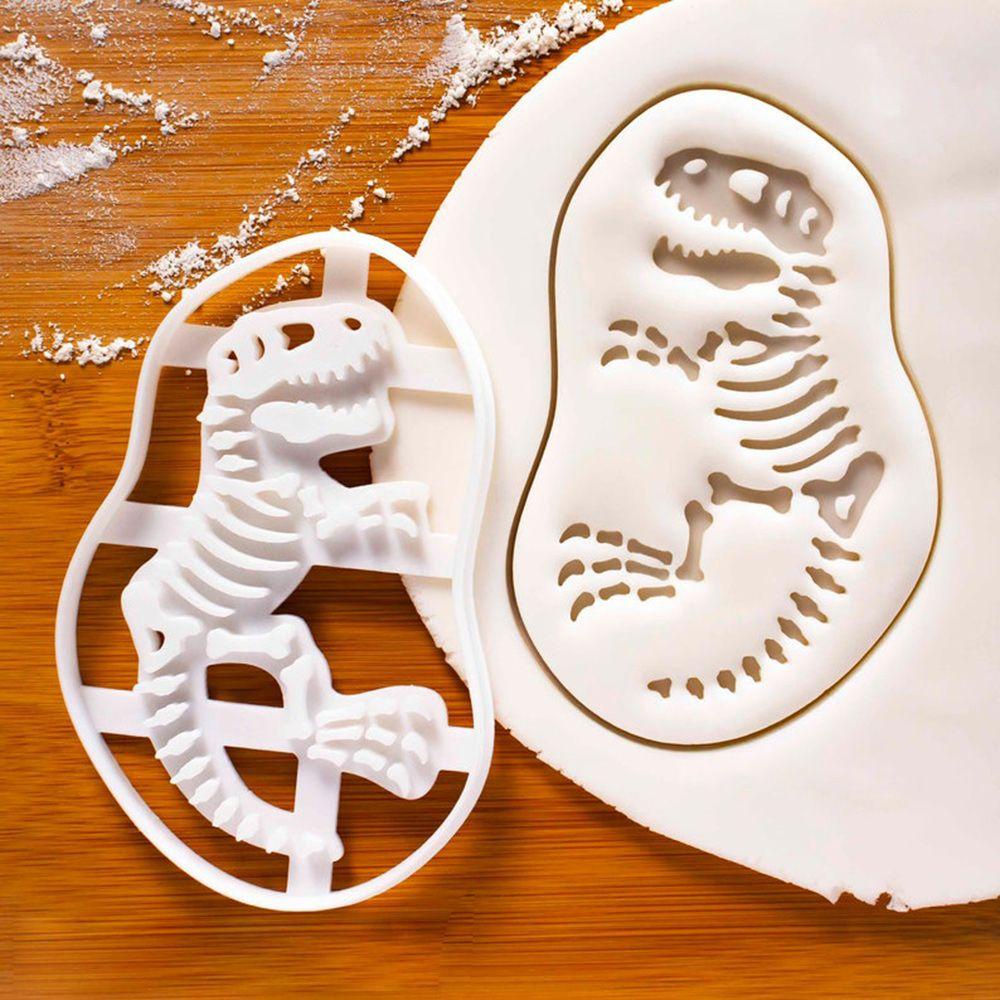 Top 4pcs Tengkorak Dinosaurus Pastry Dekorasi Cookie Cutter Alat Kue Cetakan Biskuit