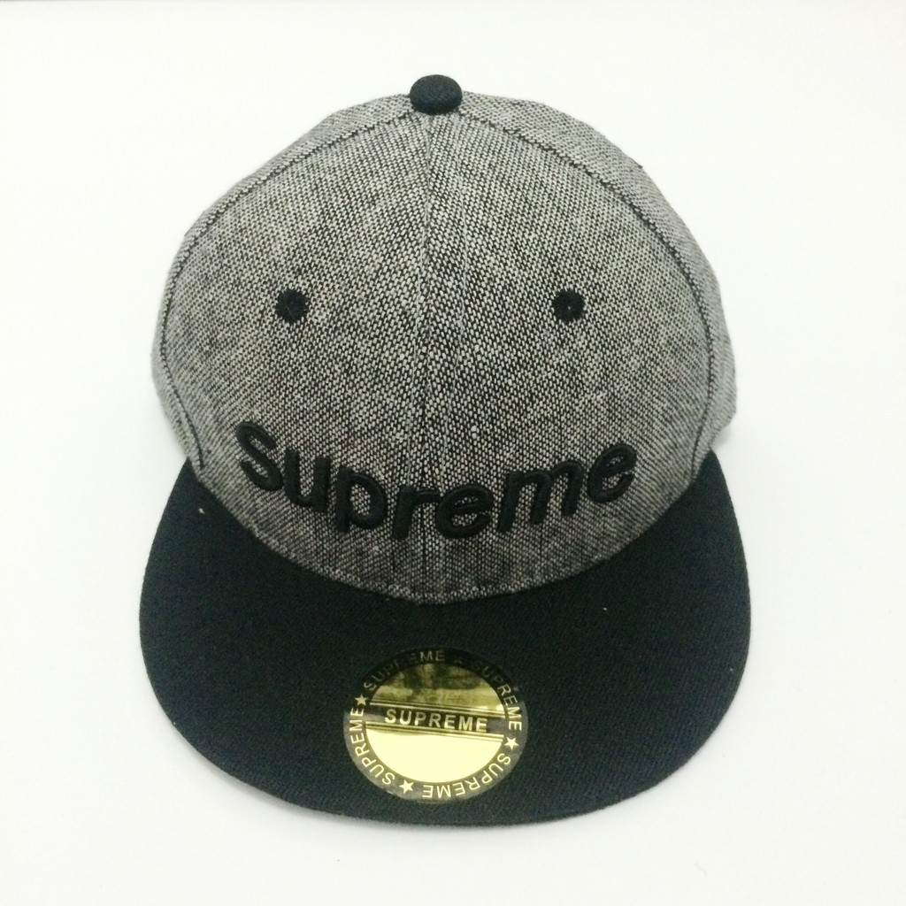 Topi Snapback Supreme Abu Hitam import murah
