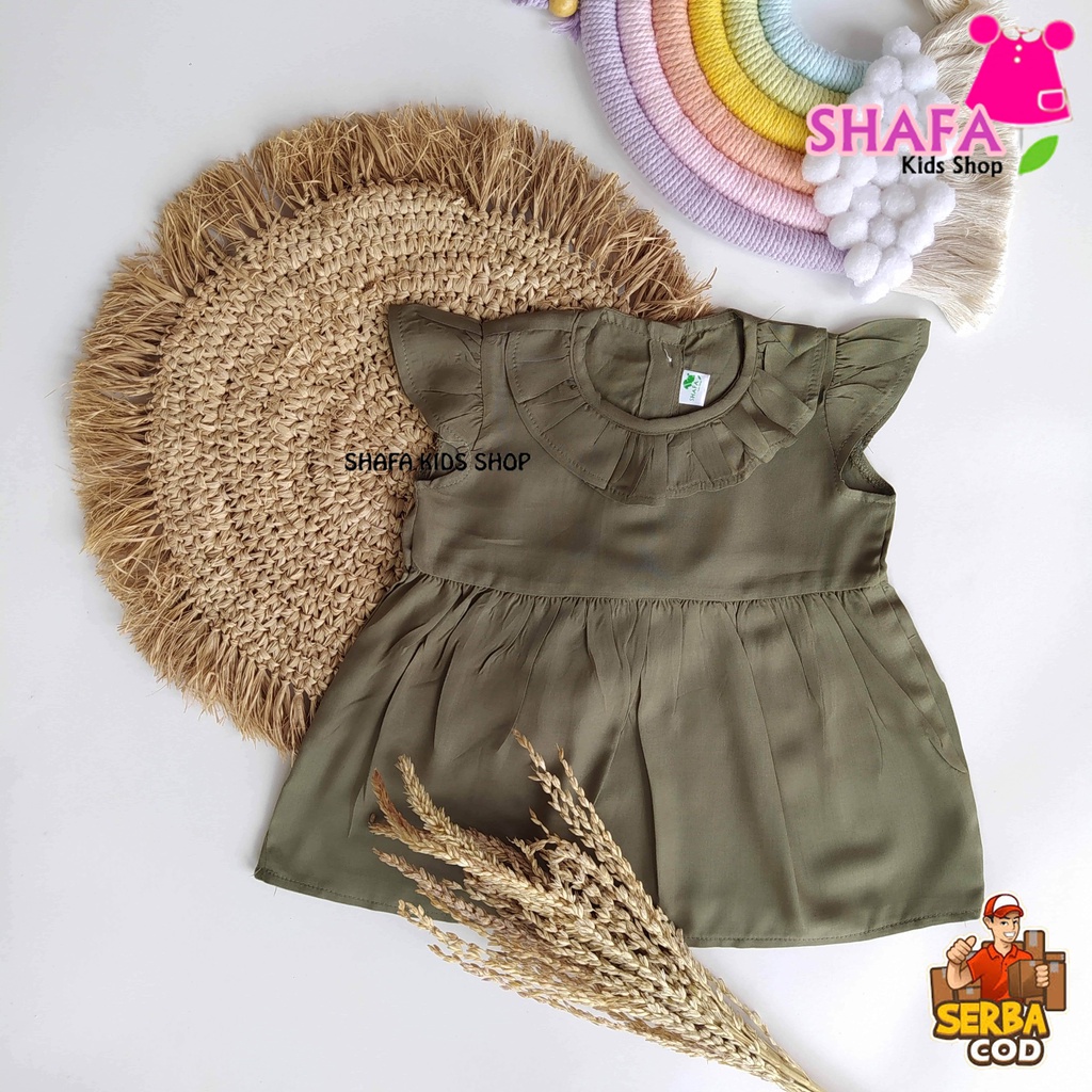 DRESS ANAK BAYI PEREMPUAN USIA 3 BULAN - 18 BULAN / BAJU PAKAIAN ANAK BAYI PEREMPUAN / NEWBORN / RAYON VISCOSE-XS0024