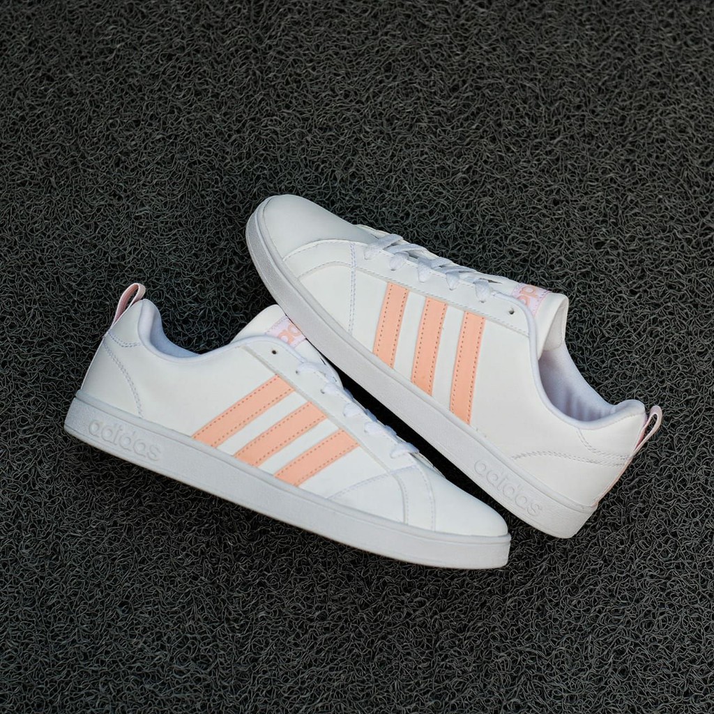 Adidas Neo Advantage White Strip Peach Bnwb