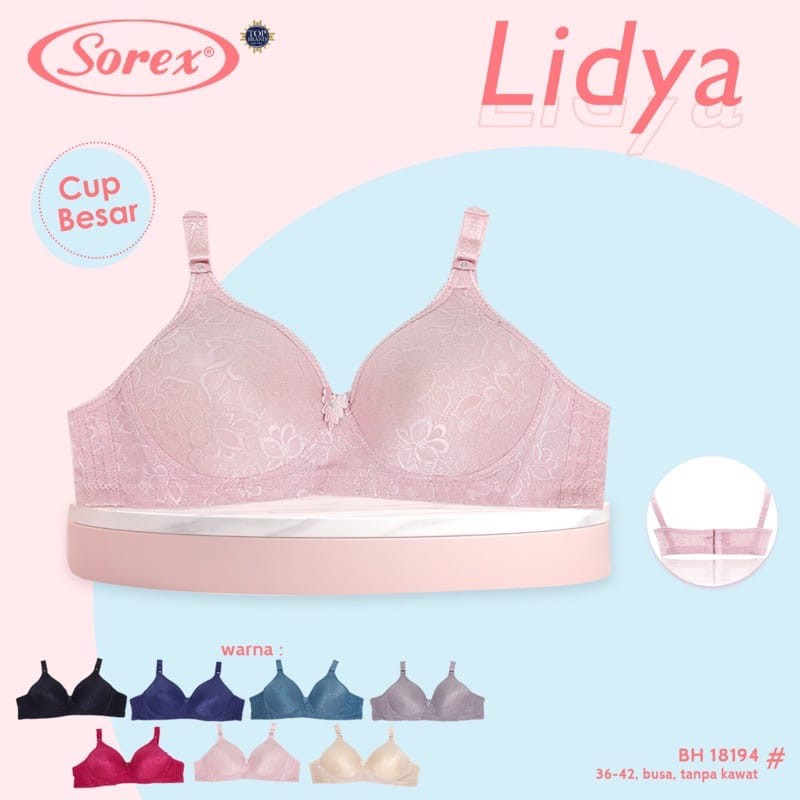 ORIGINAL BRA SOREX TANPA KAWAT KAIT 3 MOTIF CANTIK ART 18194