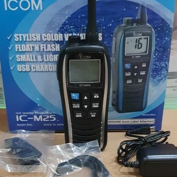 HT VHF MARINE ICOM IC M25 HT WATERPROOF ICOM IC-M25 PENGGANTI ICOM M24 Baru