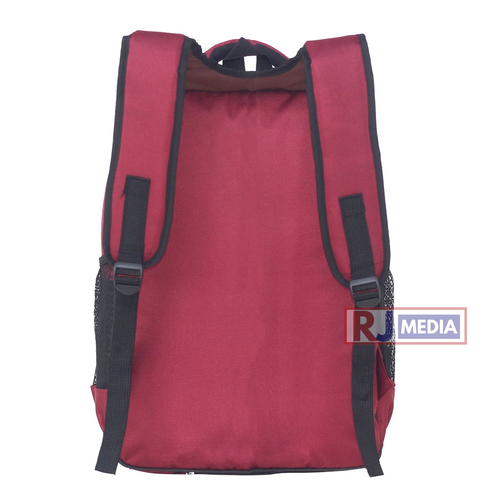 Tas Punggung Pria Tas Sekolah SMP SMA Alfito Jaring Spider Warna Merah Tas Pria Keren Tas Simple Premium Look Free Raincover Laptop In Bahan Tebal