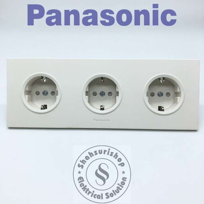 STOP KONTAK PANASONIC ISI 3 GANG WHITE STYLE WESJP11233