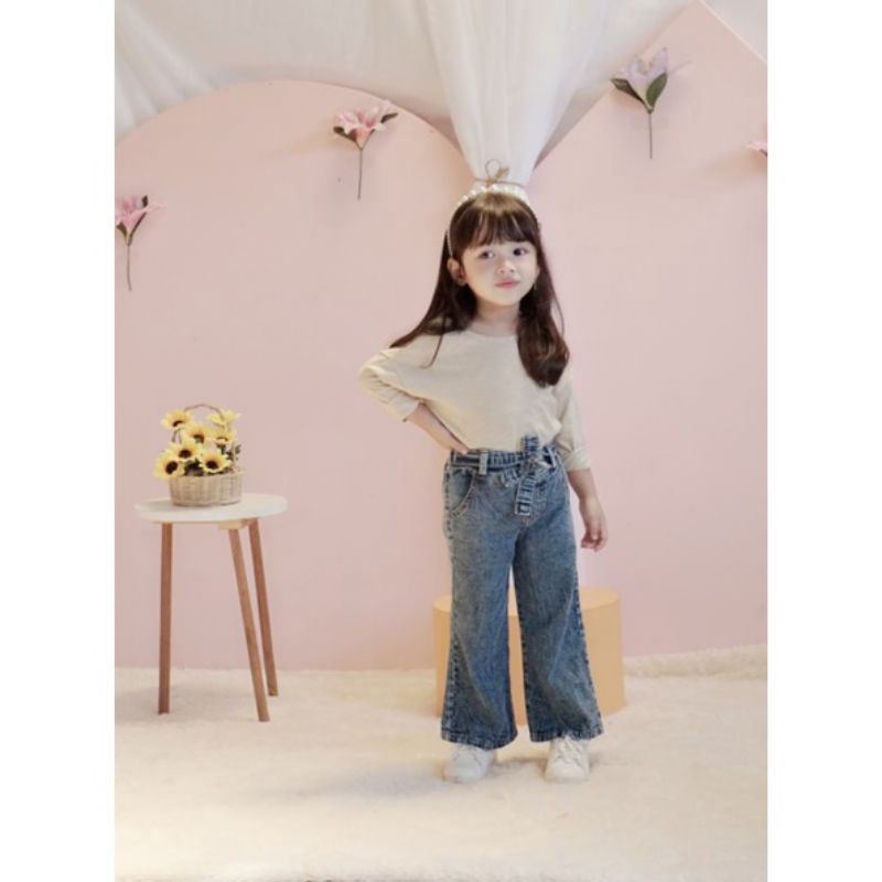 Kulot Jeans Anak Perempuan Snowash Usia 1-9 Tahun , Celana Panjang denim cewek