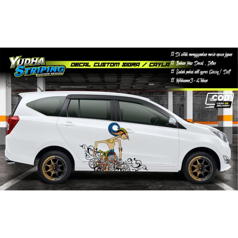 STICKER VARIASI PRINTING WAYANG MOBIL SIGRA