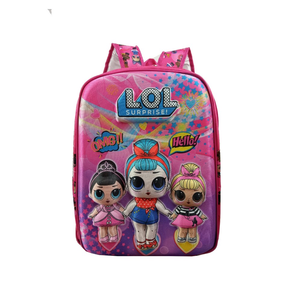 PROMO TAS RANSEL SEKOLAH ANAK SD/TK EMBOSS KARAKTER LITTLE PONY/SPIDERMAN/LOL/ULTRAMAN 8431