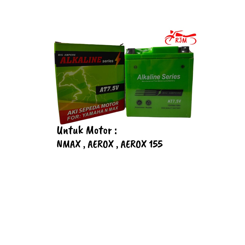Aki Motor ALKALINE ATZ7.5V GTZ7 YM5Z / 12V 5A NMax Aerox Lexi