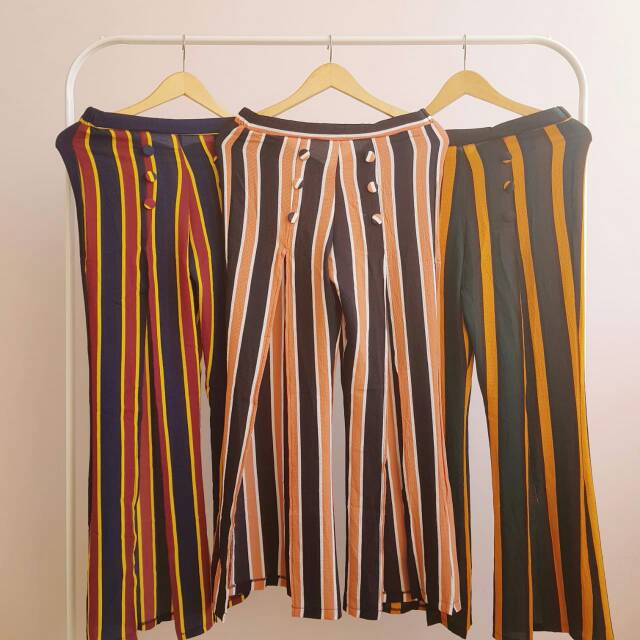 1762  stripe rainbow pants