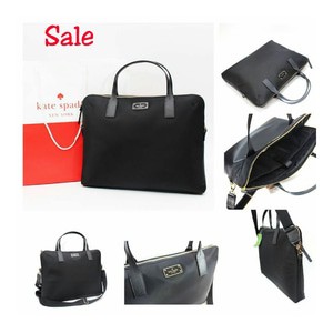 TAS KATE SPADE ORIGINAL - KATE SPADE DAVENEY LAPTOP BAG NYLON BLACK