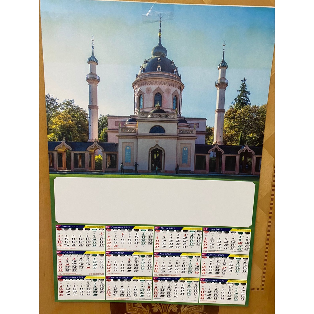 (MANYTHING) 1 psc kalender poster 2022 / kalender tahun baru / kalender murah