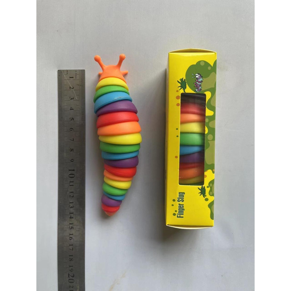 [small bell] Mainan ULAT DAN SIPUT Fidget slug toys mainan refleksi mainan penghilang stress mainan ulat sensory play