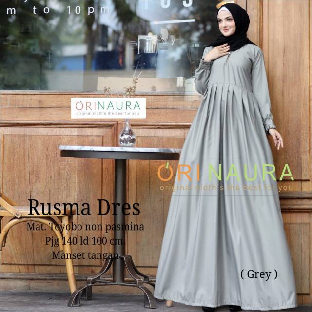Gamis katun/ gamis polos/ ORI Naura