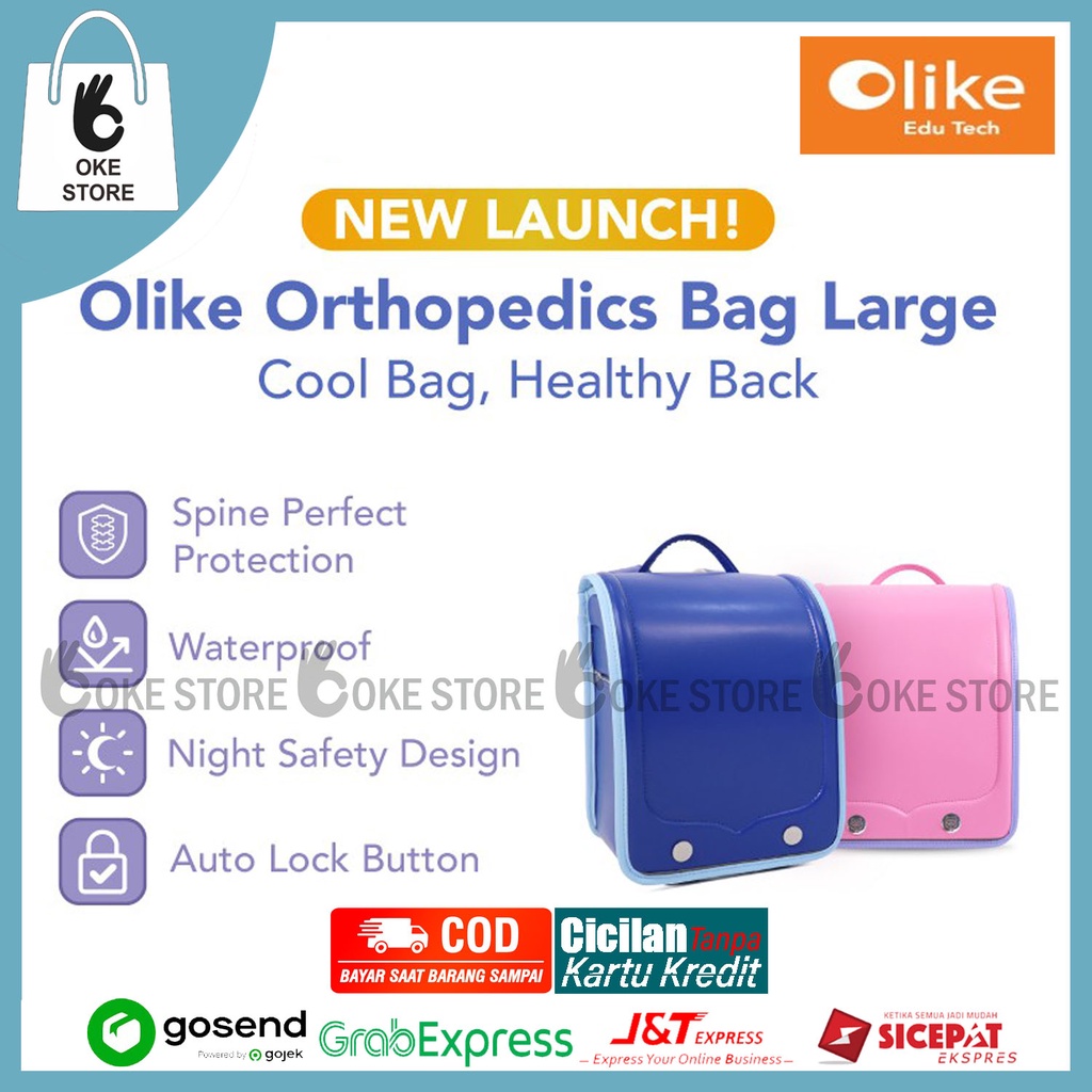 Olike Orthopedic Bag Large - Small - Tas Olike Original - Tas Anak