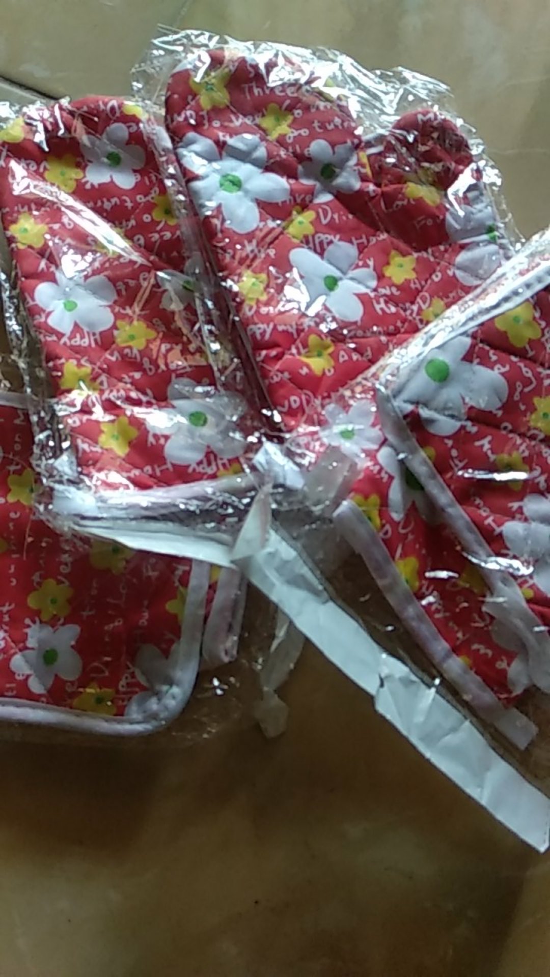 Cooking Oven Gloves Sarung Tangan Set Masak Dapur Anti Panas Cempal Sap