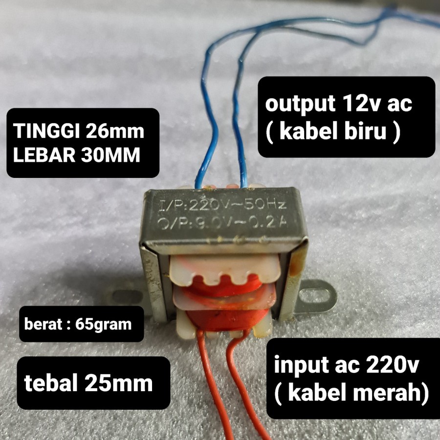 Travo Trafo 100 200 300 ma 100ma 200ma 300ma nol engkel 9v 12v 9 12