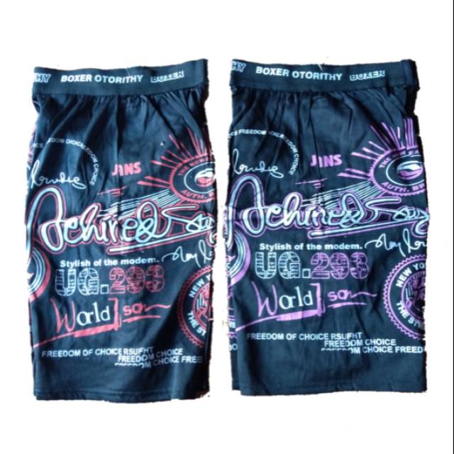 celanakolor PENDEK Boxer Jumbo Printing Katun Halus Adem nyaman