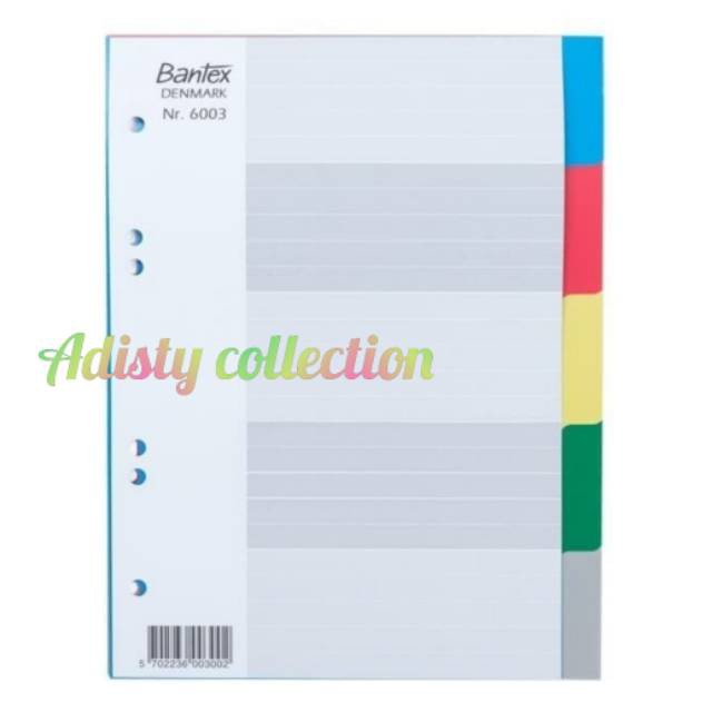 

Divider Bantex A5 Polos 5 Tab 6003