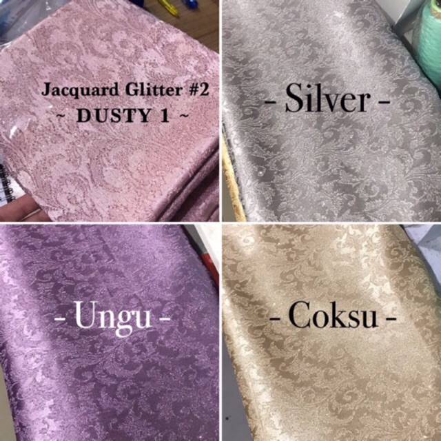 Kain Bahan Jacquard Glitter Per 50cm 1 2m Shopee Indonesia