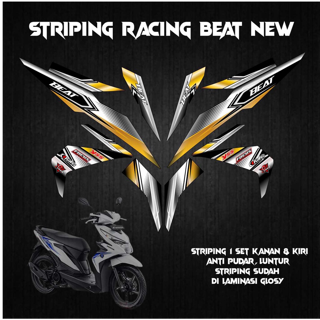 STRIPING MOTOR VARIASI BEAT NEW RACING