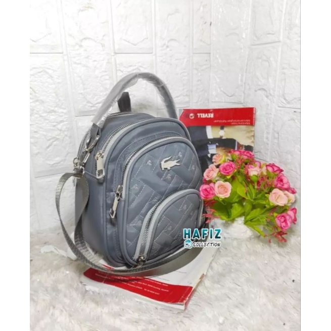 Ransel Mini 3in1 Multifungsi kantong tumpuk Ukuran 21X19CM Terlaris