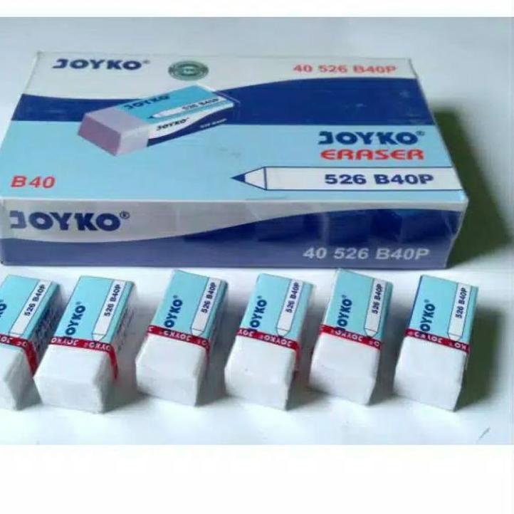 

HOT SALE!!JOYKO 526 B40P eraser Penghapus putih 1 BOX / 40 Pcs