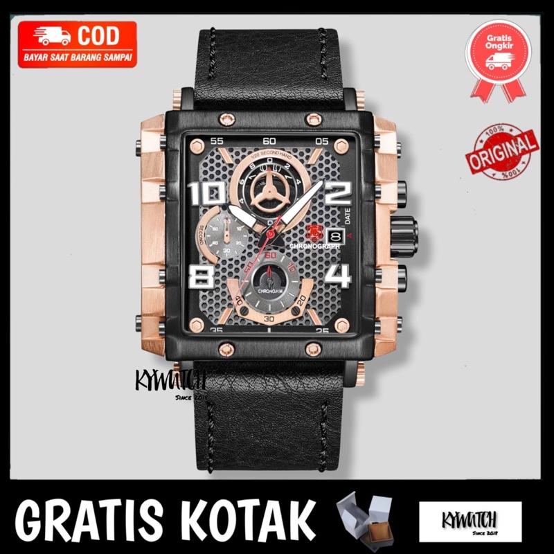 Jam Tangan Pria T5 H3864 Persegi Panjang Gratis Kotak