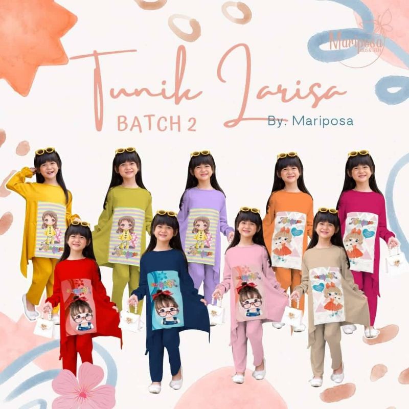 SET TUNIK LARISA BY MARIPOSA KIDS AND TEEN