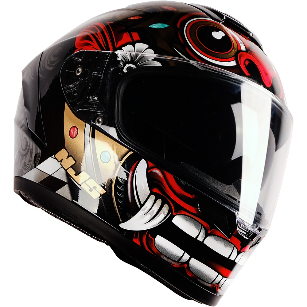 NJS ZX-1 BARONG Hitam Gloss/Doff - Helm Full Face-3