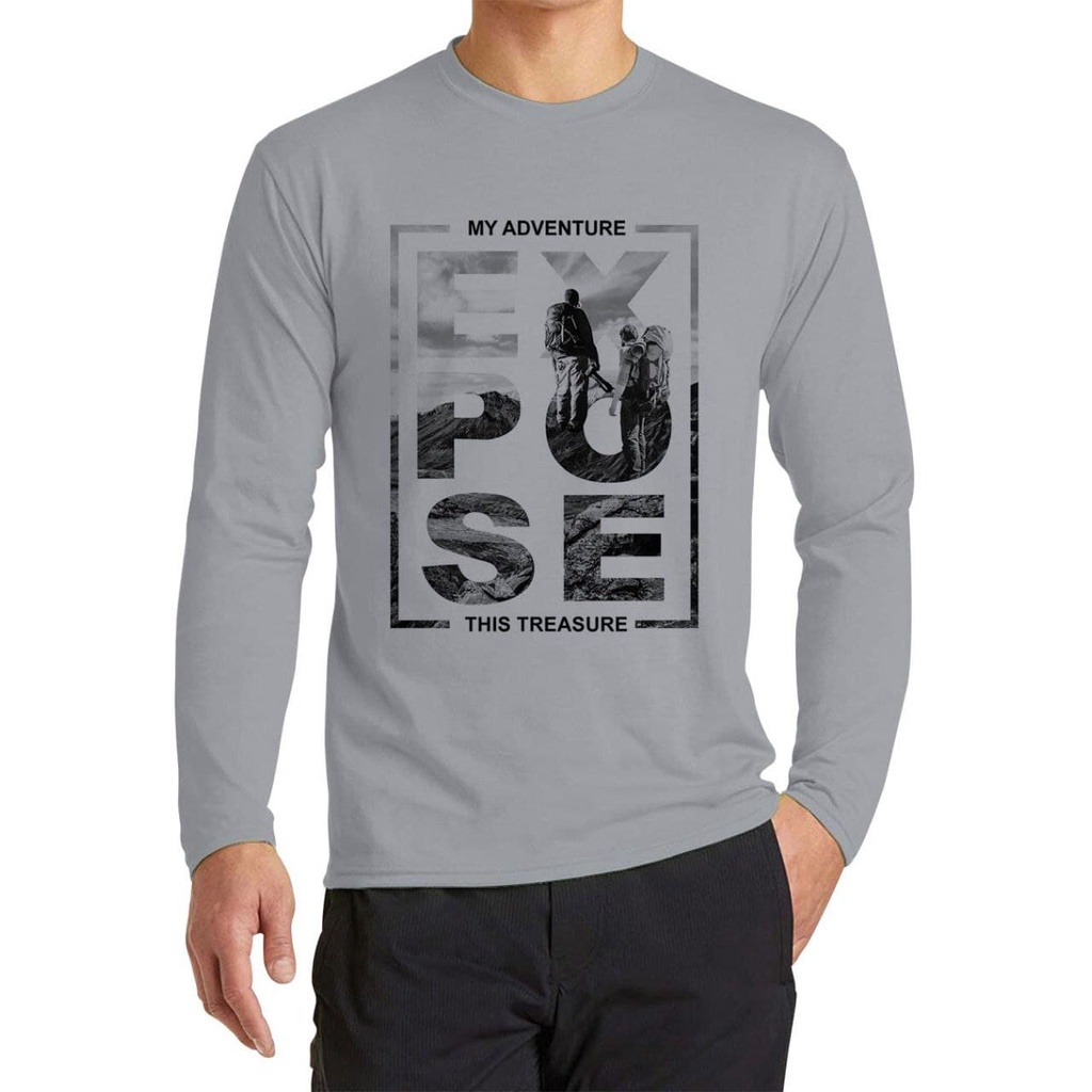 Kaos Pria EXPOSE Oblong tangan Panjang, T-shirt Distro Baju Distro Pria Keren / Kaos Distro Pria Ker