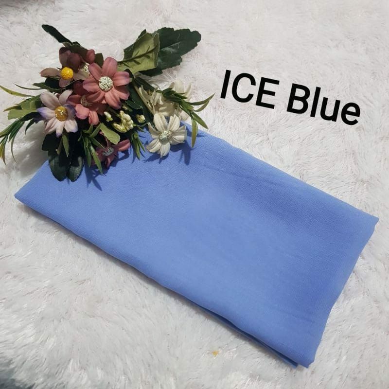 hijab BELLA SQUARE Pollycotton premium-Ice Blue