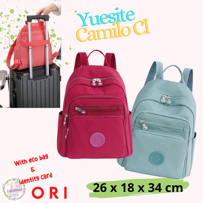 TAS RANSEL WANITA MOTIF LUCU YUESITE CAMILO MEDIUM SEDANG BACKPACK CYUTEBAGS