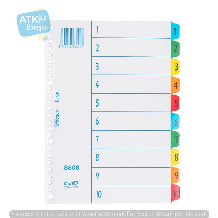 

Bantex Index (1-10) for Loose Leaf Binder ukuran B5 ref 8608