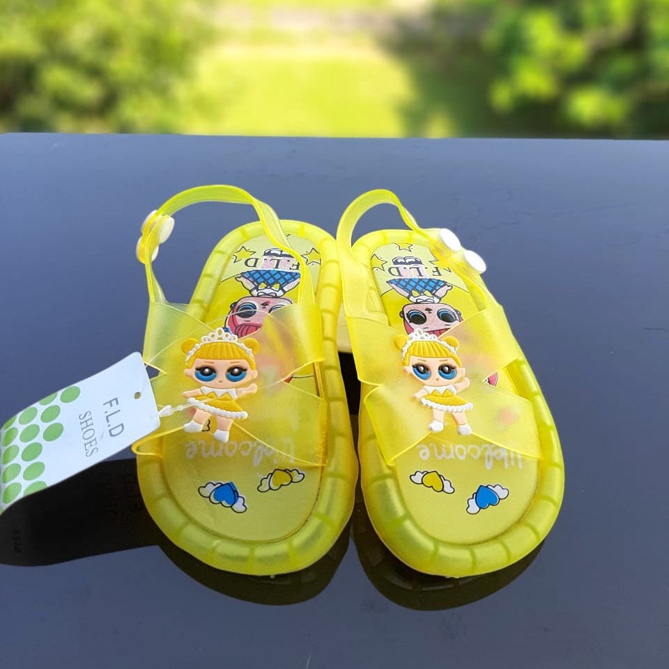 YJD2055 Sandal Jelly Anak Perempuan, Sandal Anak Import Umur 1 2 3 4 5 tahun - Sandal LED